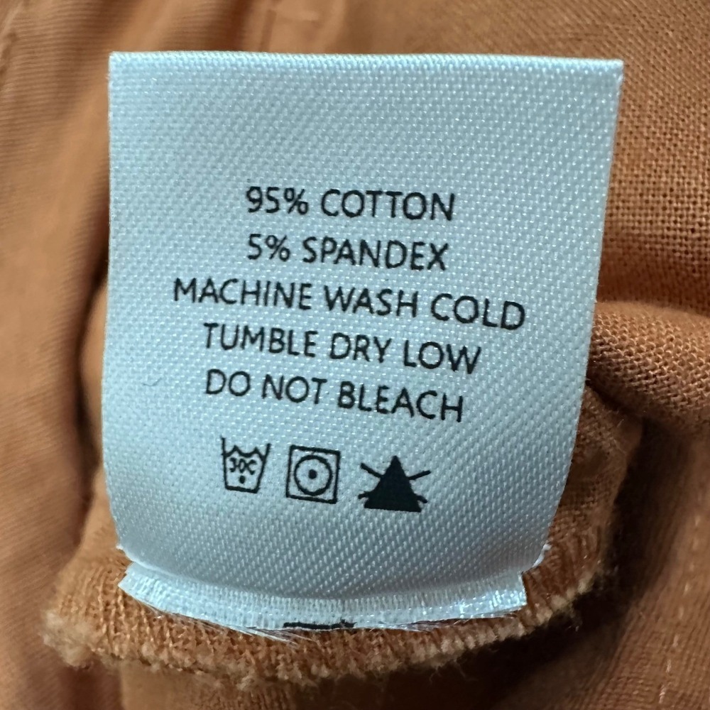 ABLE Womens High Rise Straight Leg Pants Rust Brown Cotton Twill‎ Size 6 - Picture 9 of 10